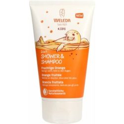   Weleda kids 2in1 gyümölcsös narancs tusfürdő és sampon 150 ml