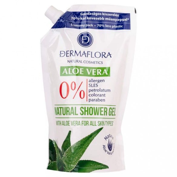 Dermaflora 0% tusfürdő utántöltő aloe vera 500 ml