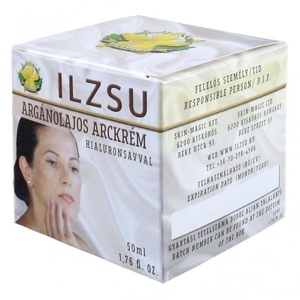 ILZSU ARGÁNOLAJOS ARCKRÉM HIALURONSAVVAL 50ML