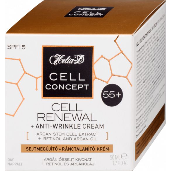 Helia-D cell concept 55+ sejtmegújító+ránctalanító nappali krém 50ml