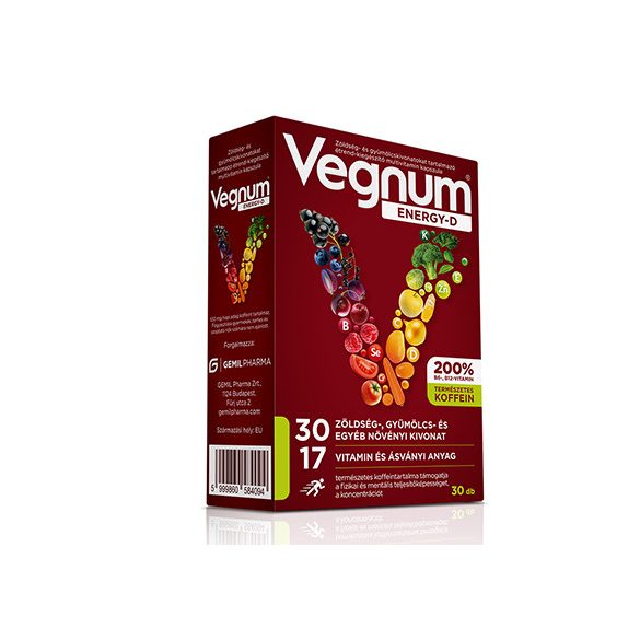 VEGNUM ENERGY-D MULTIVITAMIN KAPSZ. 30DB