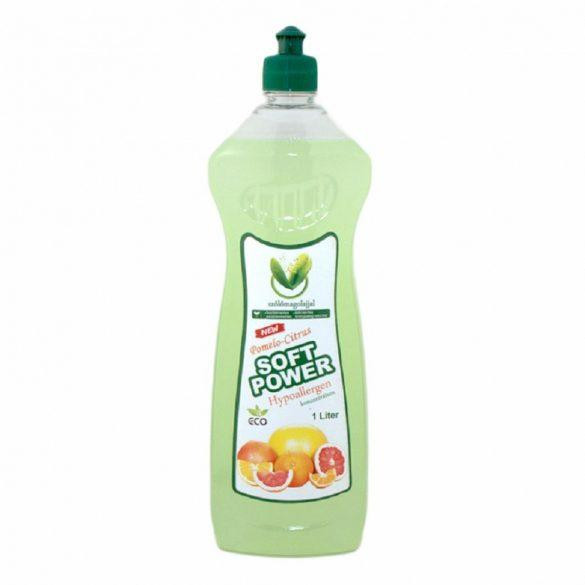 Soft power eco hypoallergén mosogatószer pomelo-citrus  illattal 1000ml