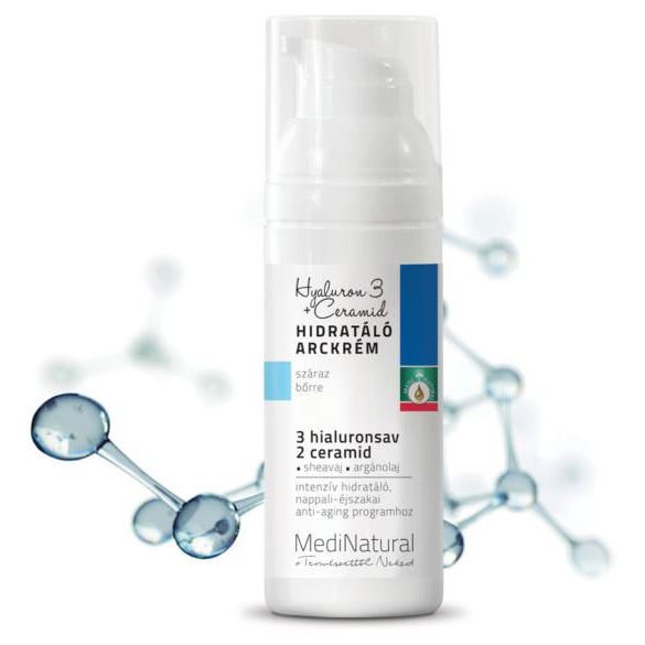 Medinatural hyaluron 3+ceramid hidratáló arckrém 50  ml