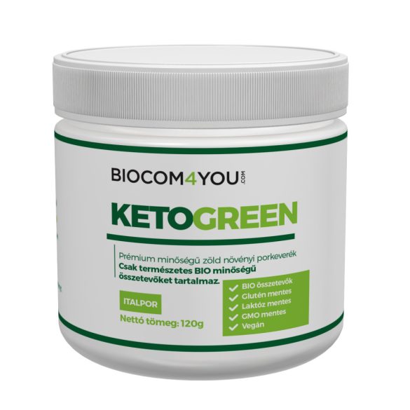 Biocom KetoGreen növényi por tégelyes 120 gr